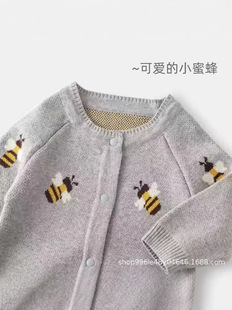 Men's and Women's Baby Sweater Knitted Sweater Autumn Baby Spring New Cotton Backing Out-of-the-way Hatshirt Cute Climbing Clothes