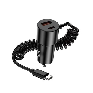 Автомобильное зарядное устройство PD30 W 100W поставляется с 1,2-метровым C-кабелем, поддерживающим Samsung Huawei Quick Charger