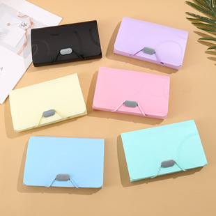 New color organ bag multi-layer classification label folder A6 bill document bag multi-function folder wholesale