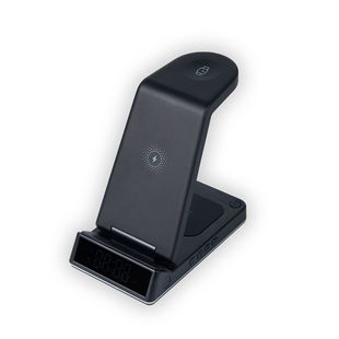For watch headset desktop wireless charging mobile phone holder clock multifunctional vertical wireless charging magnetic charger