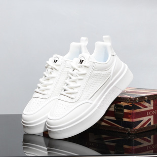 Men's Shoes Spring and Summer Breathable White Shoes Platform Shoes McQueen Casual Board Shoes High-height Shoes Men's Trendy Shoes QS6116