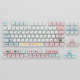 PBT material XDA height ball cap sublimation theme pattern 130 key large full set universal mechanical keyboard key cap