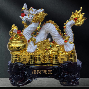 Living room home 18 inch zodiac dragon resin crafts ornaments wholesale display cabinet office porch resin dragon ornaments