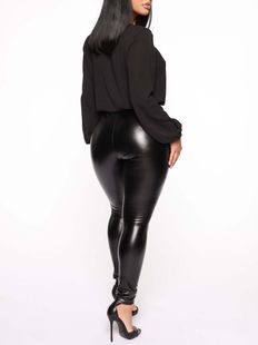 2023springPU leggings woman leather pants amazon sexy tight
