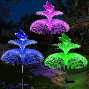 Cross-border Amazon solar jellyfish lamp Reed lamp LED color luminous outdoor courtyard decorative lamp landscape lamp