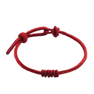2024 Hand-woven Semi-finished DIY Dragon Rope Benmingnian Zodiac Red Rope Simple and Generous Bracelet for Men and Women