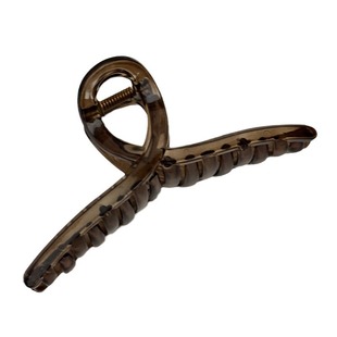 New Simple Grey Tea Transparent Grab Hairpin Gas-textured All-match Hair Grab Hairpin Large Back Head Shark Clip