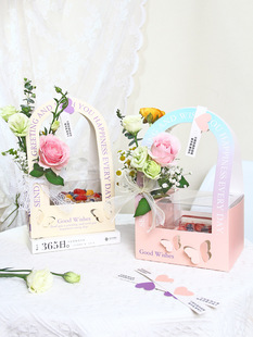 BB4C wholesale Mother's Day 38 goddess festival flower cake packaging box Valentine's Day dessert 4-inch new hand