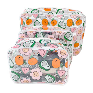 New large capacity ins style portable cosmetic bag tpu transparent waterproof wash bag travel portable makeup storage bag