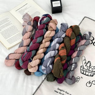 Scarf Women's Winter High-end Sense 2024 New Vintage Ethnic Long Cotton and Linen Tie-dyed Scarf Shawl Wholesale