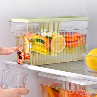 Large Capacity Cold Water Kettle Storage Summer Must Transparent Food Grade Household Hot Selling Refrigerator Ice Water Kettle with Faucet