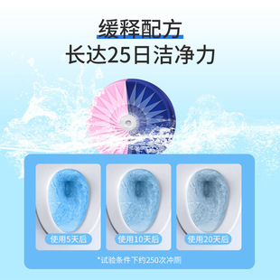 Toilet cleaner, toilet cleaner, deodorant, odor removal, fragrance retention artifact, scale removal, yellow removal, stain removal, blue bubble