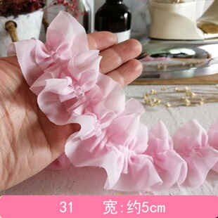 Lace Accessories Handmade DIY Mesh Lining Doll Clothes Garment Pleated Decorative Fabric Skirt Hem Fabric
