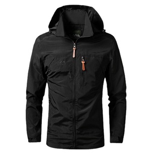 Spring and Autumn New Men's Jacket Casual Outdoor Sports Hooded Jacket Men's Trendy Brand Foreign Trade Men's Clothing