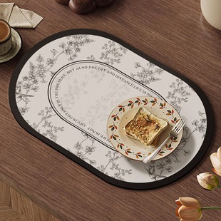 Placemat Advanced Sense Waterproof and Oil-proof Wash-free Anti-scalding High Temperature High Temperature Household Western Placemat Wash-free Heat Insulation Mat Bowl Mat Coaster