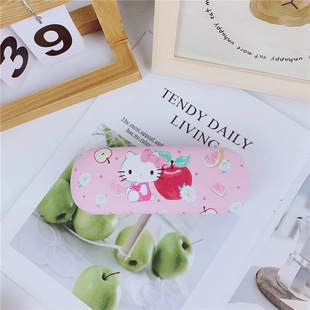 Cartoon Glasses Case Cute Ugly Fish PC Dog Sunglasses Storage Box Dustproof Anti-fog Glasses Screen Wiping Cloth
