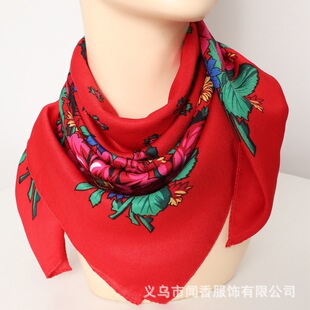 70cm cotton ethnic style all-match scarf vintage printed scarf spring and summer sun protection autumn and winter warm scarf wrap scarf