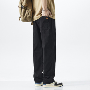 Autumn American Retro Casual Pants Men's Spring and Autumn Fashionable Brand Loose plus size Cotton Pants Men's Straight Tooling Pants