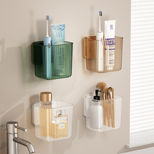 Kitchen onion, ginger and garlic storage rack refrigerator side door storage box bathroom wall punch-free wall-mounted seasoning rack
