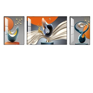 Light luxury modern simple abstract triptych mural living room decorative painting Atmospheric sofa background wall decorative painting wholesale