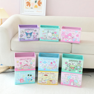 Japanese Style Cute Girl's Heart Lid Storage Box Desktop small size Grocery Box PU Small Box Cartoon Storage Box