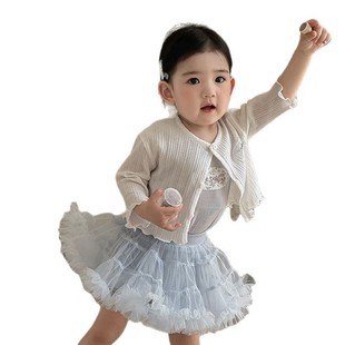 Baby Sleeveless Clothes Girls Summer T-Shirt Princess Dress Mesh Tutu Dress Summer Baby Western Style Sunscreen Clothing Category A