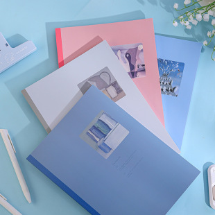 Inrik Fashion Simple Bag Back Book Student Classroom Record Book Reading Notebook b5 Thickened Horizontal Line Journal