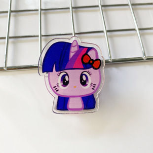 Cartoon note cute acrylic pony Polly pp double-sided clip high-value test paper girl student folder