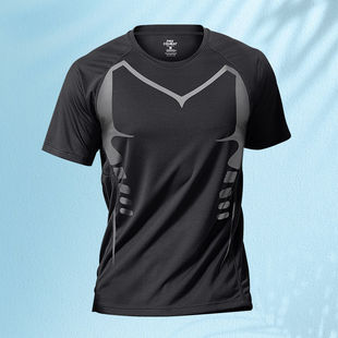 Sports T-shirt Men's Quick-drying Short-sleeved Ice Silk Summer Thin Top Loose Fitness Running Basketball Training Clothes