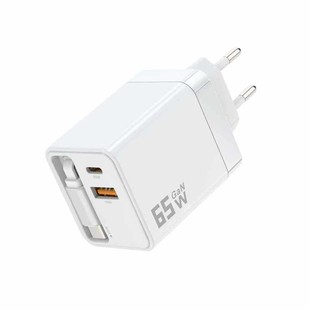 Single pull double pull cross-border gallium nitride GAN65W flash charging A C65W charging head extension wire charger real CE
