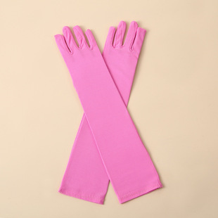 43cm milk silk stretch party holiday gloves Halloween party clothing accessories dress gloves