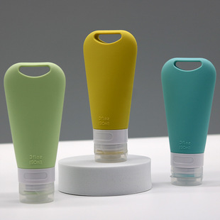 2022 Cross-border New Silicone Hanging Hole Fan-shaped Bottling Travel Cream Bottle Packing Box Spray Bottle Cream Spoon Set