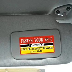 6-pack, seat belt label, 5*2.5 inches, must wear Dai An seat belt taxi door at any time
