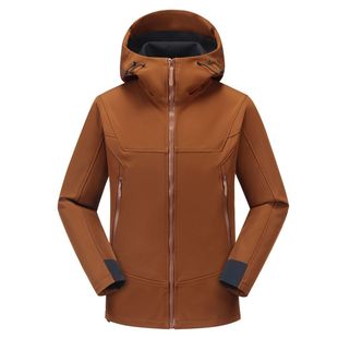 Outdoor Soft Shell Jacket Work Group Clothing Men's and Women's Windproof Waterproof Sports Casual Hooded Jacket Fleece Jacket