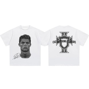 Cristiano Ronaldo Neymar American Football Star Print Cotton