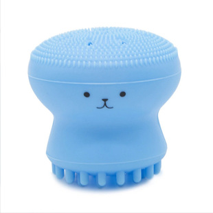 Amazon Explosions Multicolor in stock Silicone Small Octopus Facial Brush Deep Cleaning Jellyfish Sponge Cleaning Brush
