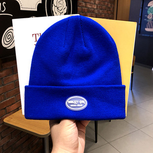 Hat Women's Autumn and Winter Korean-style Letter Round Label Knitted Hat Thin Street Trendy All-match Student Couple Pullover Hat for Men
