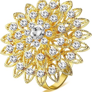 Flower Napkin Ring Christmas Alloy Flower Crystal Diamond Napkin Ring Wedding Birthday Dinner Party Table Decoration