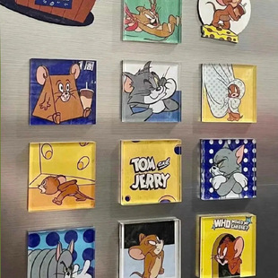 Acrylic Refrigerator Magnet Custom Cartoon Animation DIY Travel City Cultural and Creative Magnetic Sticker Advertising Soft Magnetic Sticker