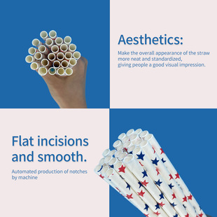 Environmental protection paper straw color straw bar nightclub straw a generation of red and blue stars AliExpress shrimp temu