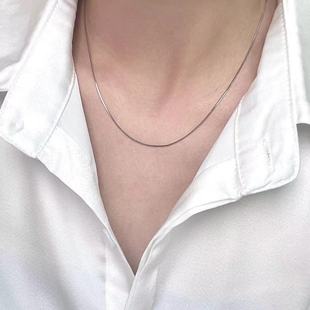 Змеиная косточковая цепь голая цепь женская титановая сталь 18K золотая тонкая цепочка ключица шея цепь дикий простой одиночный ожерелье премиум-чувский аксессуар