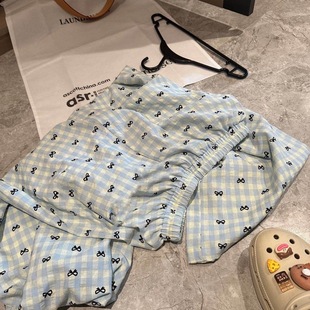 New Pajamas Women's Pants Pajama Pants Summer Loose Korean Style Clouds Cotton Walking Pants for Outer Wear