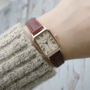 Small Square Simple Women's Watch Internet Celebrity Live Women's Watch Quartz Watch Women's Watch Square Belt Watch 187
