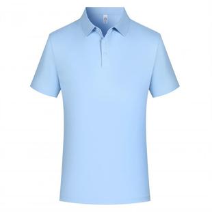 2025 New 70S210G Short-Sleeved Polo Shirt Men's Lapel T-Shirt Mo Cotton Mulberry Silk Plain Classy Business Work Clothes