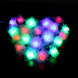 LED Flashing Light Camping Christmas Festival Snowflake Pentagonal Stars Bubble Ball Small White Round Ball Water Drops Cherry Blossom Colored Light String