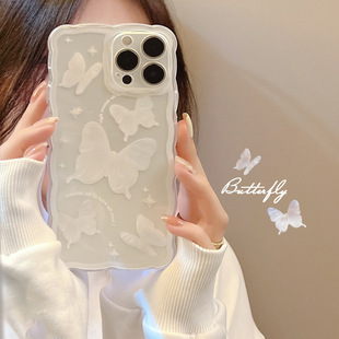 Butterfly iphone14pro Max Apple 15 Mobile Phone Case 11 Transparent 16 Simple XR Female 14 generation 12