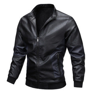 Foreign Trade Aliexpress Amazon 2022 Autumn and Winter New Men's Washed Leather Jacket Men's European and American Leather Jacket Casual Jacket