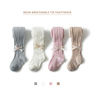 Summer New Mesh Thin Girls' Pantyhose Bow Baby Leggings Baby Extra Large pp Anti-mosquito Socks Pants