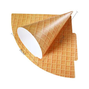Core high texture mirror ice cream cone bouquet flowers bouquet packaging paper card flower shop floral diy materials