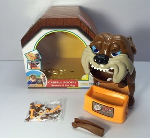 Creative whole person biting hand caution evil dog electric evil dog biting person stealing bone parent-child interactive game trick toy